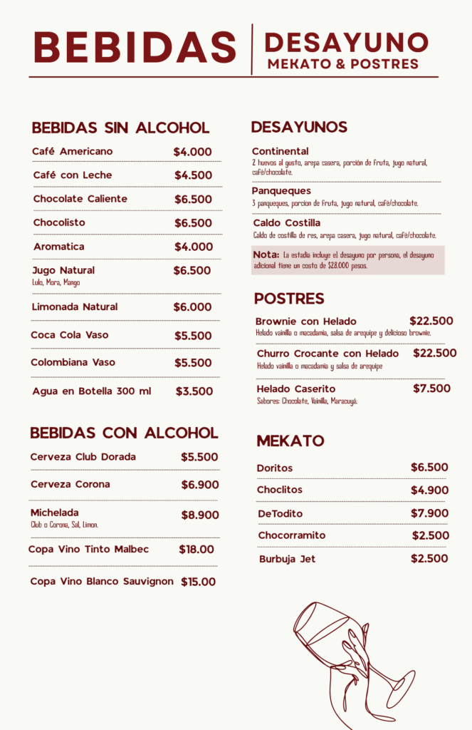 Deliciosas Opciones de Comidas, Bebidas y Postres.